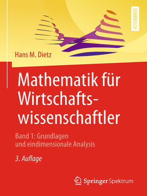 cover image of Mathematik für Wirtschaftswissenschaftler